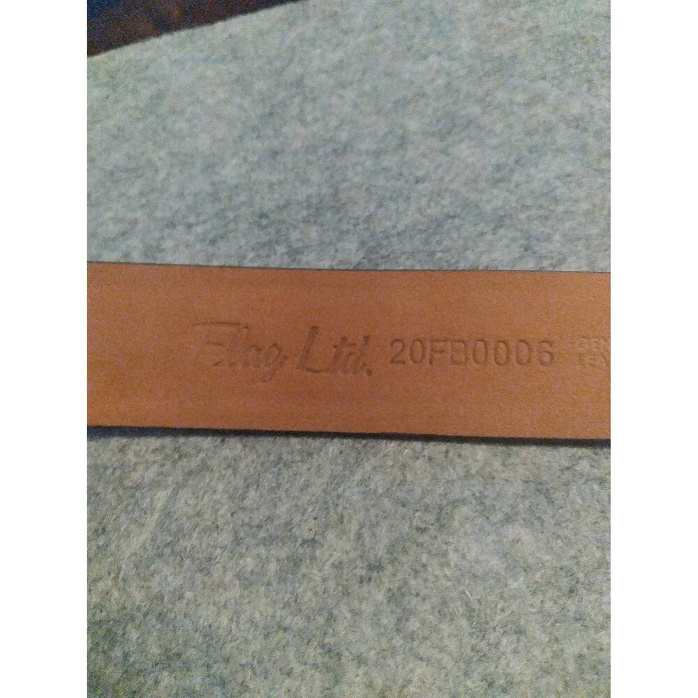 Flag Ltd. Leather Belt‎ Casual Dress Brown Silver Buckle Size Unknown